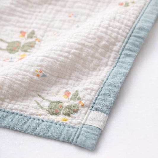 Rabbit Mania Full-Size – 6 Layer Organic Muslin Blanket