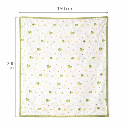 Avocado Dreams – 6-Layer Organic Cotton Muslin Blanket