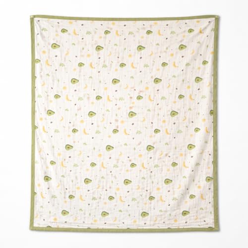 Avocado Munch– 6-Layer Organic Cotton Muslin Blanket