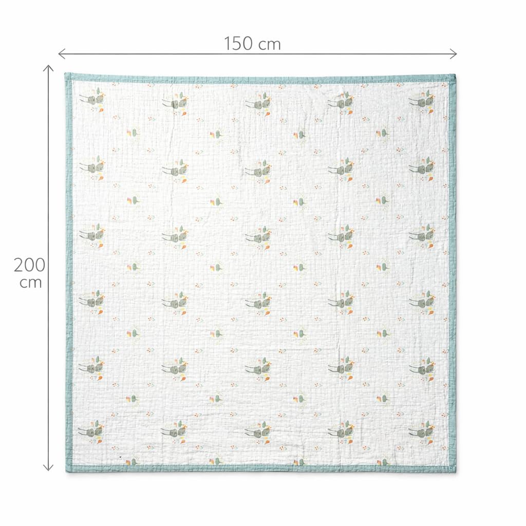 Rabbit Mania– 6 Layer Organic Muslin Blanket