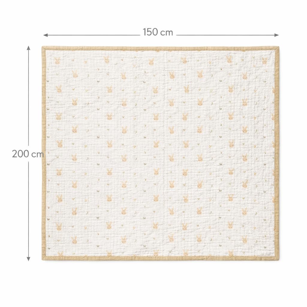 Brown Bunny – 6 Layer Organic Muslin Blanket