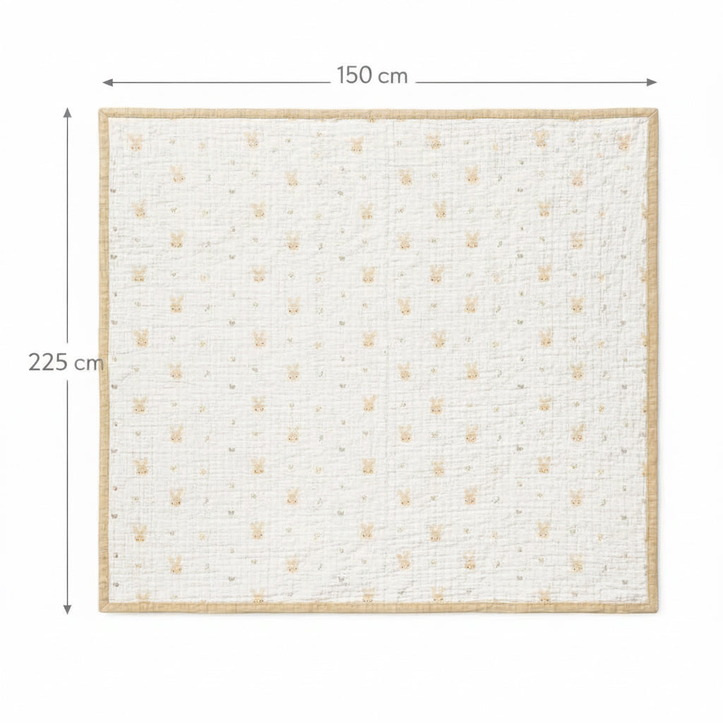 Brown Bunny Full-Size – 6 Layer Organic Muslin Blanket