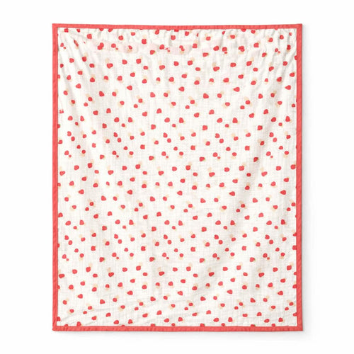 Strawberry Mania – 6 Layer Organic Muslin Blanket